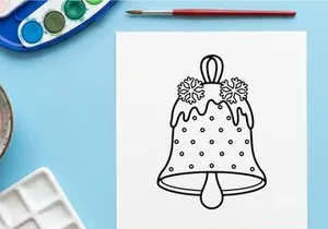 Decorative holiday design elements on white background