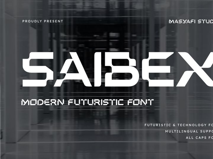 Saibex | Futuristic Technology Font
