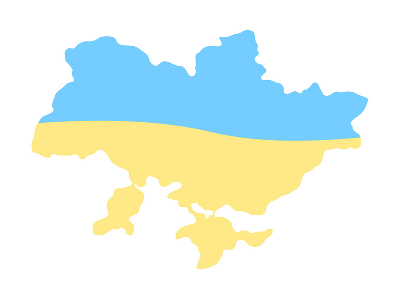 Ukraine semi flat color vector object