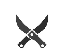 Knife logo icon template and symbol vector design illustration