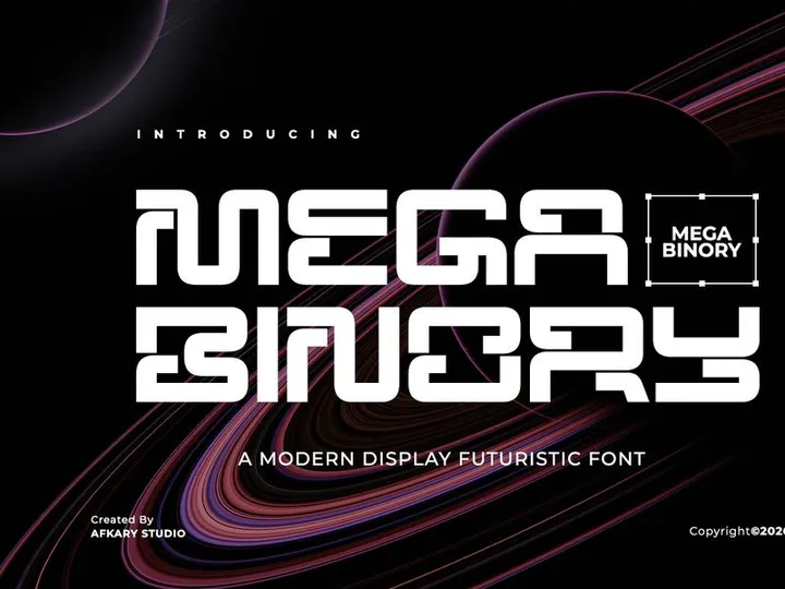 Mega Binory - Modern Futuristic Sci-Fi Font