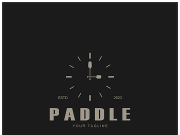 simple paddle logo,design for surfing,rafting,canoe,boat,surfing and rowing equipment business,vector preview picture