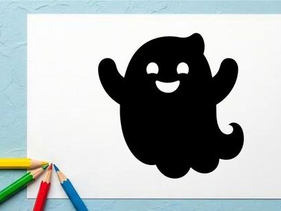 Personagem de Gato Preto Fofinho com Expressão Brincalhona