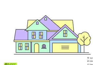 Colorful House Illustration Vector Bundle