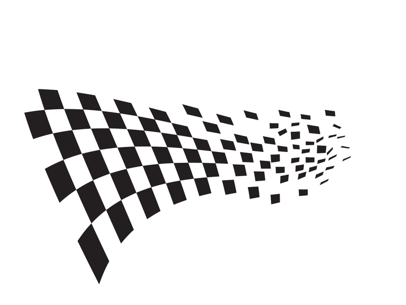 Race flag design illustration