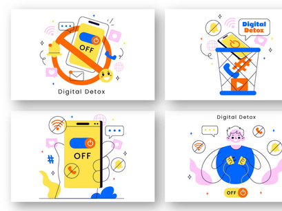 10 Digital Detox Illustration