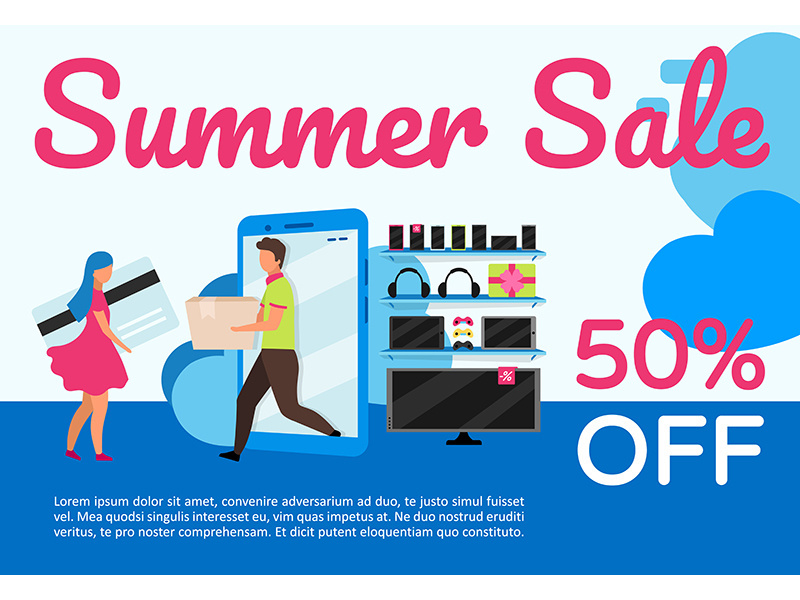 Summer sale brochure template