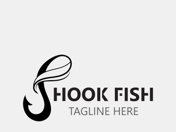 Hook Fishing logo simple and modern vintage rustic vector design style template illustration preview picture