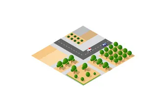 Vector desert natural landscape