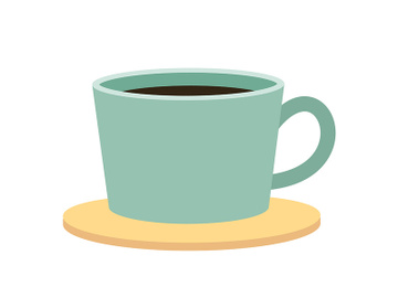 Cup of strong coffee semi flat color vector object preview picture