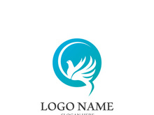 Dove bird logo vector design illustration