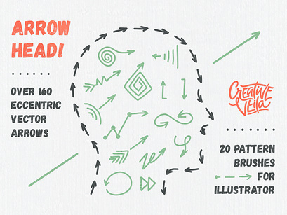 🏹 Arrow Head: Pattern Brushes & Vector Arrows