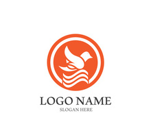 Dove bird logo vector design illustration