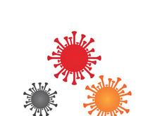 Coronavirus covid-19 prohibition sign flat vector