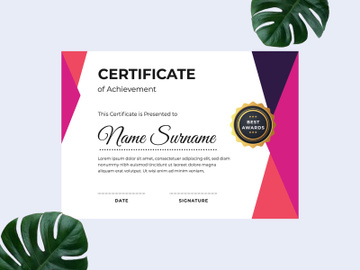 Modern certificate design template preview picture