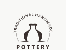 Pottery logo design handmade, creative traditional mug craft concept inspiration nature workshop