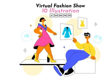 10 Virtual Fashion Show Illustration