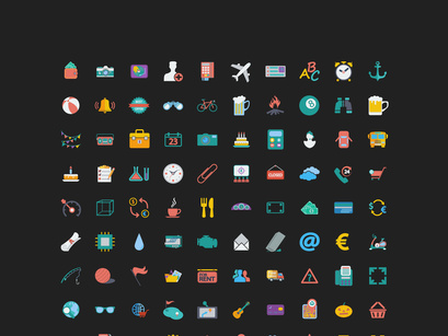 Colorful Web Design Icons