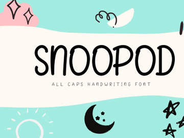 Snoopod - All Caps Handwritten Font preview picture