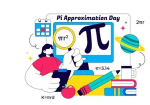 10 Pi Approximation Day Illustration