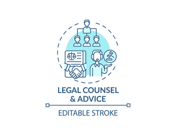 Legal counsel and advice concept icon preview picture