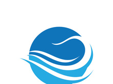 Water wave icon vector template logo