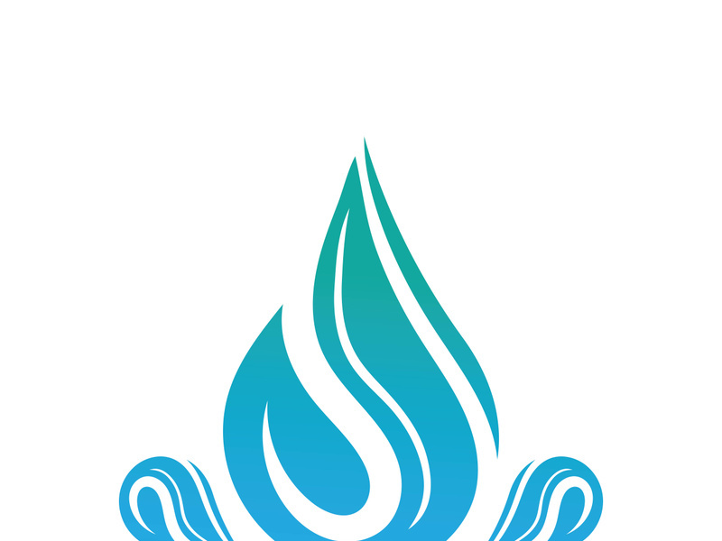 Water drop logo icon illustration template design