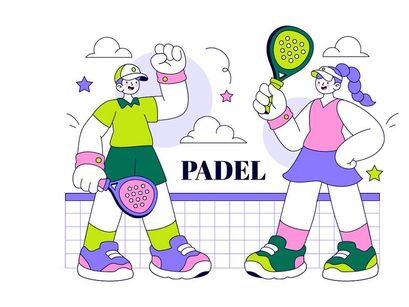 10 Padel Vector Illustration