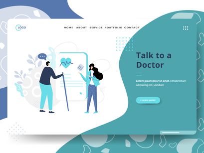 Medical Online sets Illustration