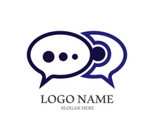 Speech bubble icon logo template vector illustration