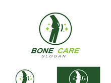Bone logo design.logo for nursing, medical, orthopedic.