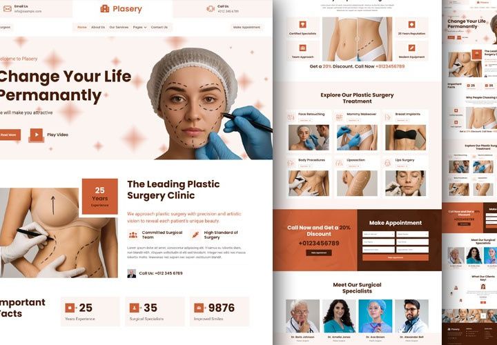 Plasery – Plastic Surgery Website Template