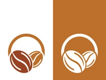 Coffee bean icon vector illustration template