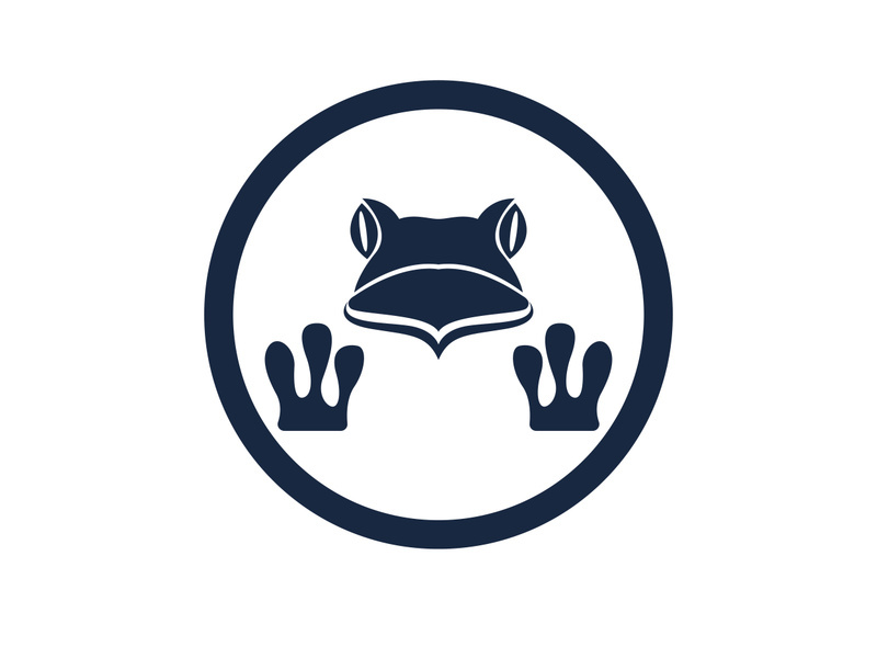 Frog icon logo for design