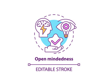 Open mindedness concept icon preview picture