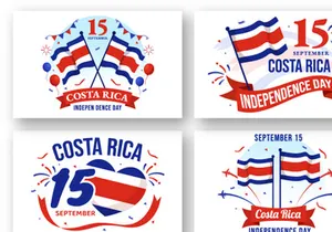 16 Happy Independence Day of Costa Rica Illustration