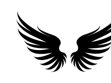 black bird wing logo vector preview picture