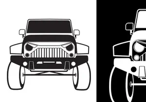 Car SUV silhouette Vector Bundle