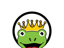 King frog logo icon template design vector illustration