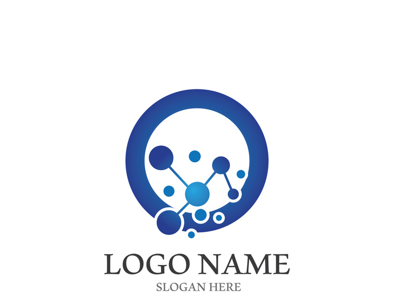 Molecule symbol logo template vector illustration design