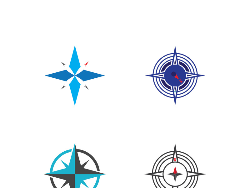 Compass logo template vector icon illustration design