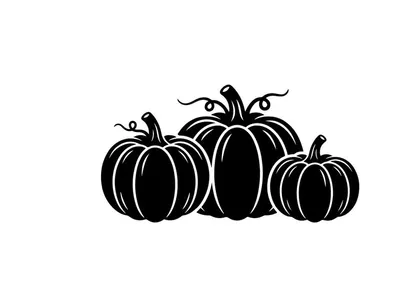 Silhouettes of Pumpkins for Fall Harvest and Halloween Decor
