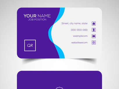 10 Double-sided creative and modern business card template. Vector illustration