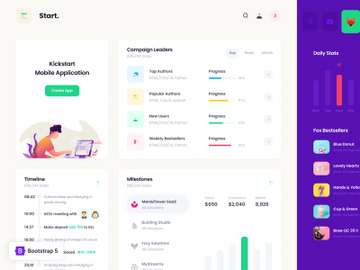 Start HTML Pro Admin Bootstrap Theme preview picture
