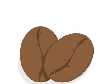 Coffee bean icon vector illustration template preview picture