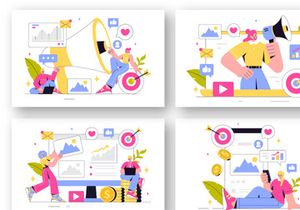 9 Digital Marketing Strategy Illustration