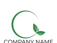 Green leaf logo design vector illustration