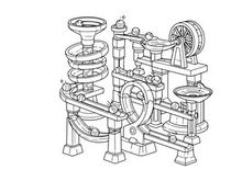 Steampunk machine gears engine vintage vector illustration