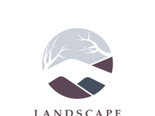 Mountain Nature Landscape Logo design Template Illustration