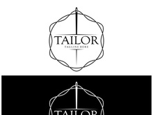 tailor logo icon illustration template combination of buttons for clothes, thread and sewing machine, for clothing product design, convection companies, fashion in vector form